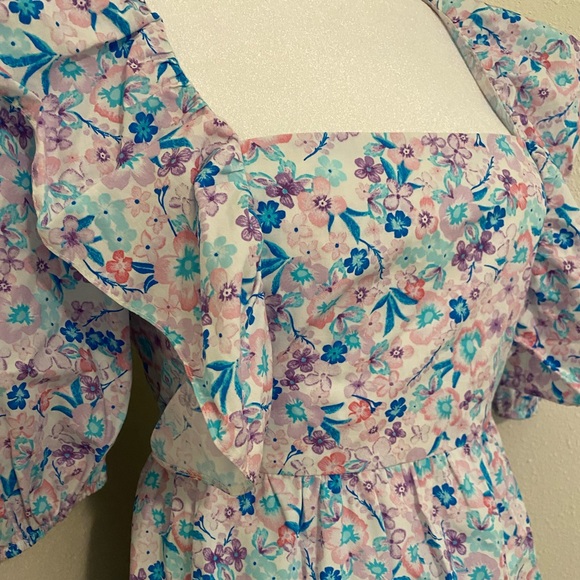 ASOS FLORAL MIDI TIE DRESS - Picture 5 of 15